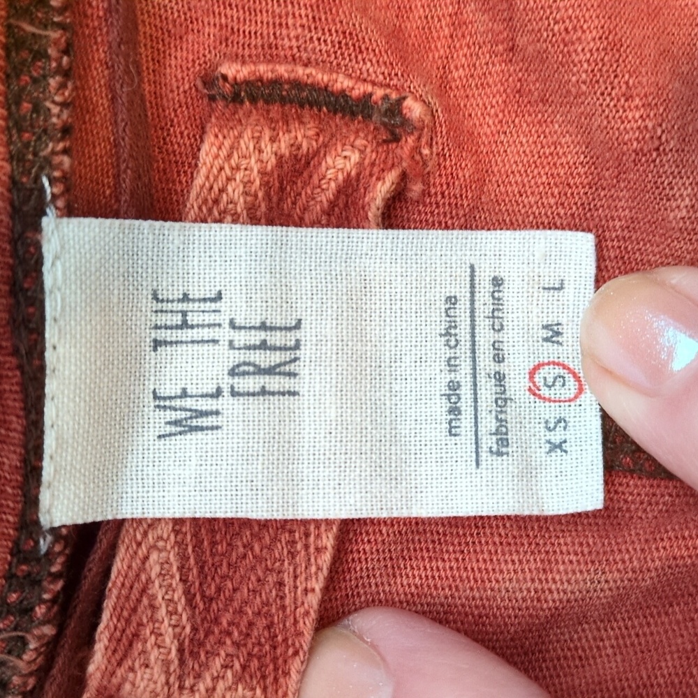 Free People First Base Henley In Copper Size S - Picture 6 of 10